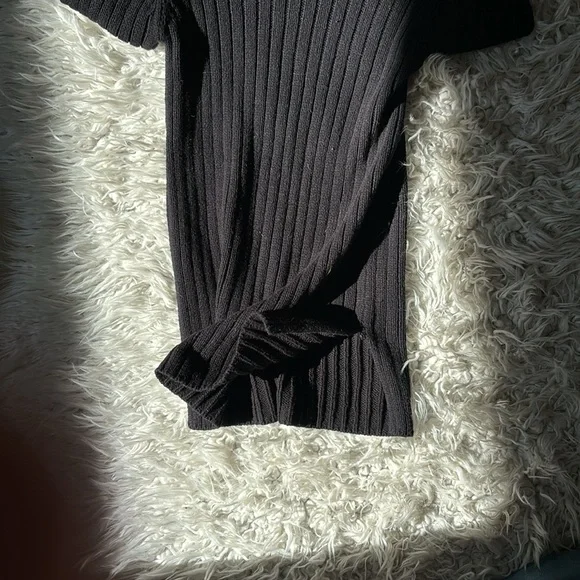 Guess Black Ribbed Knit Top - Picture 4 of 5